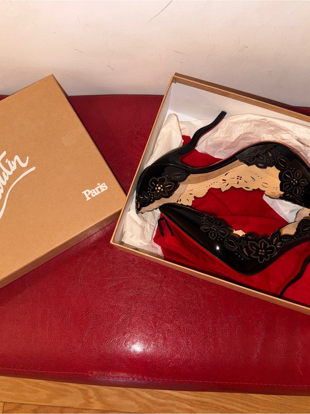 Christian Louboutin Patent Beloved 120 Pumps 37 Black - Picture 2 of 6